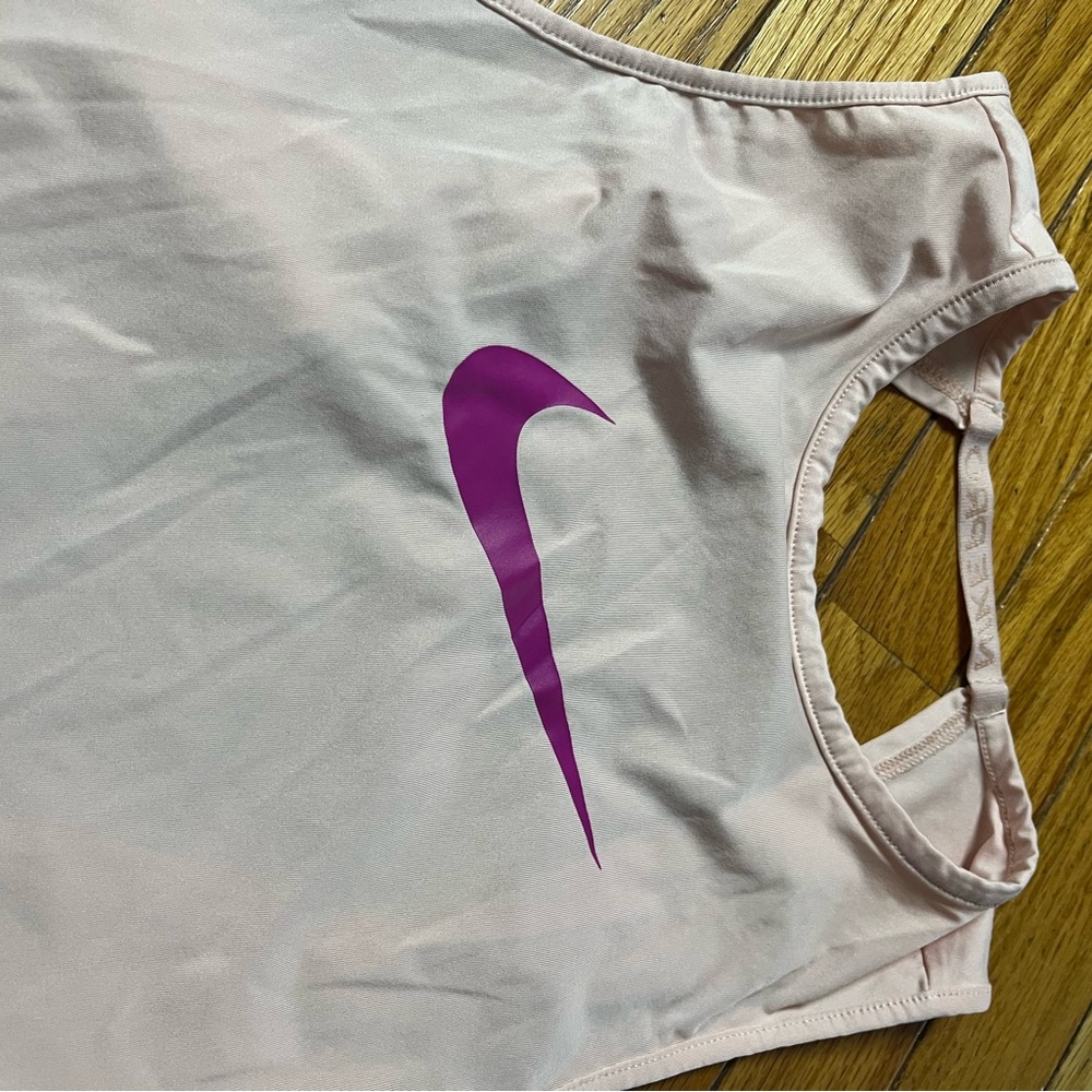Nike Light Pink Tank with Purple Swoosh size small